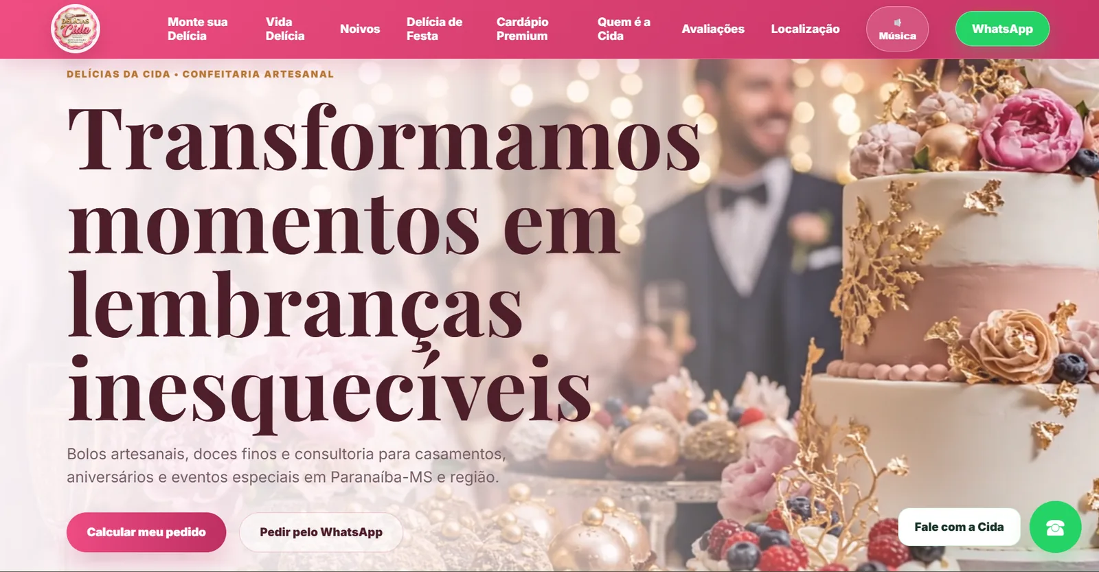 Prévia do projeto Delícias da Cida