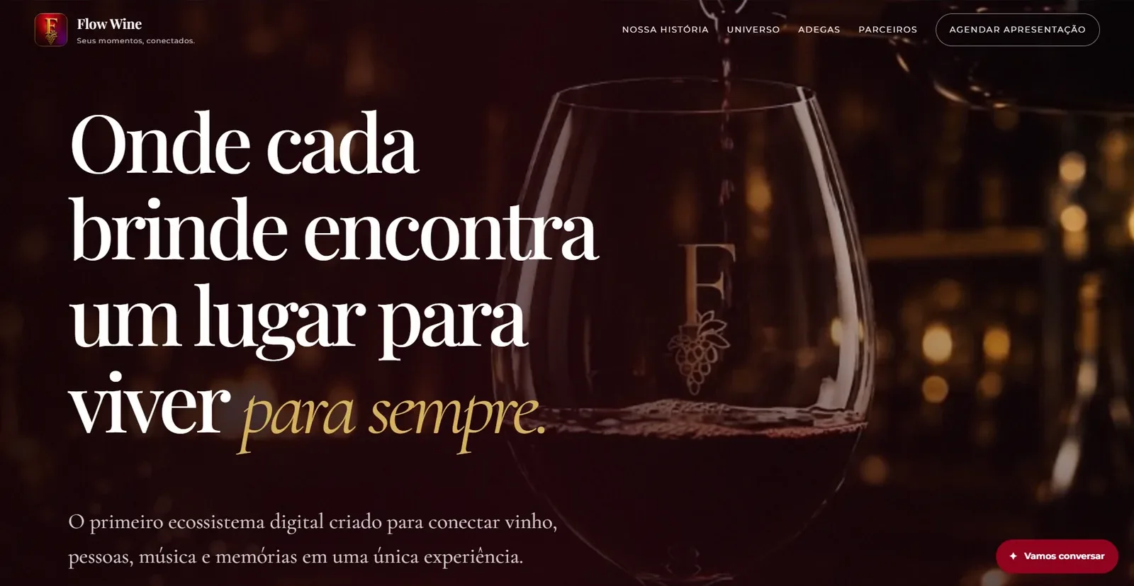 Prévia do projeto Flow Wine